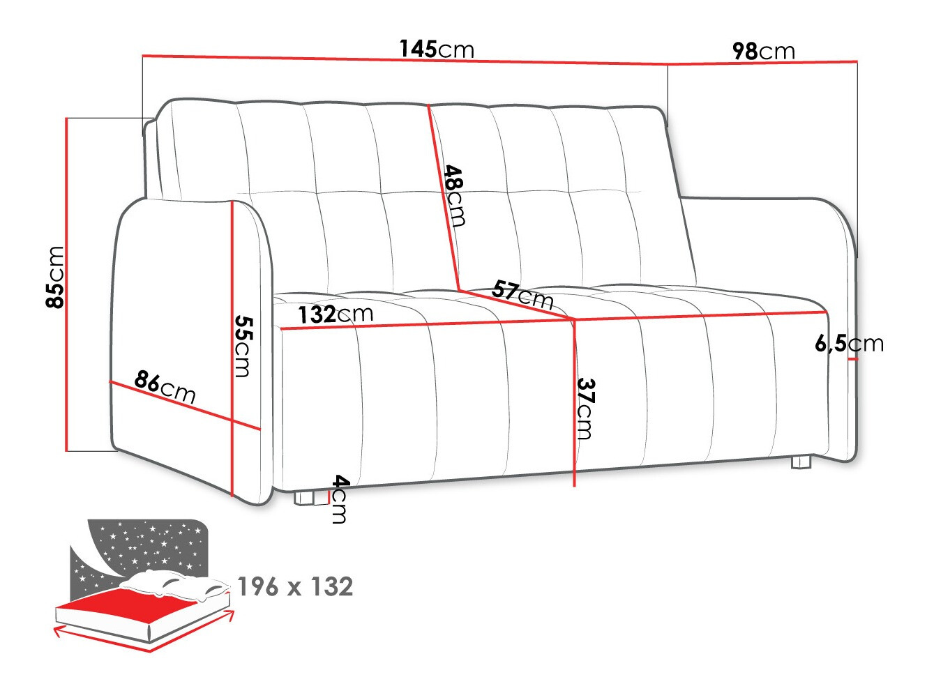 Schlafsofa Aquarin III (Paros 03)