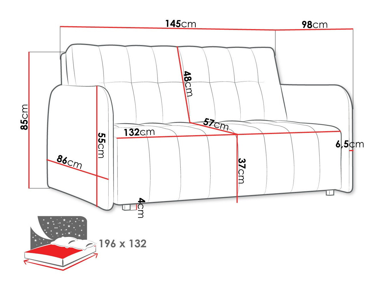 Schlafsofa Aquarin III (Paros 06)