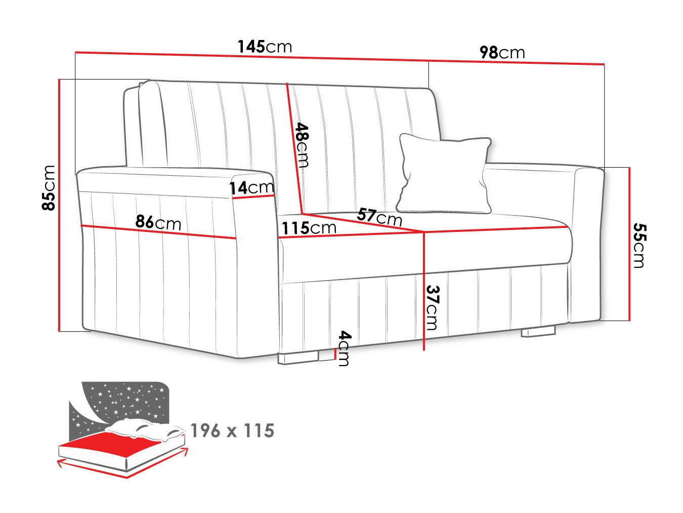Schlafsofa Orinen II (Kronos 27)