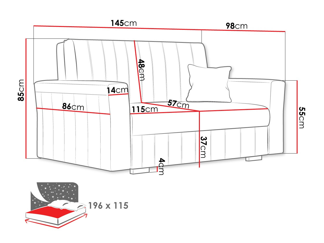 Schlafsofa Orinen II (Paros 02)