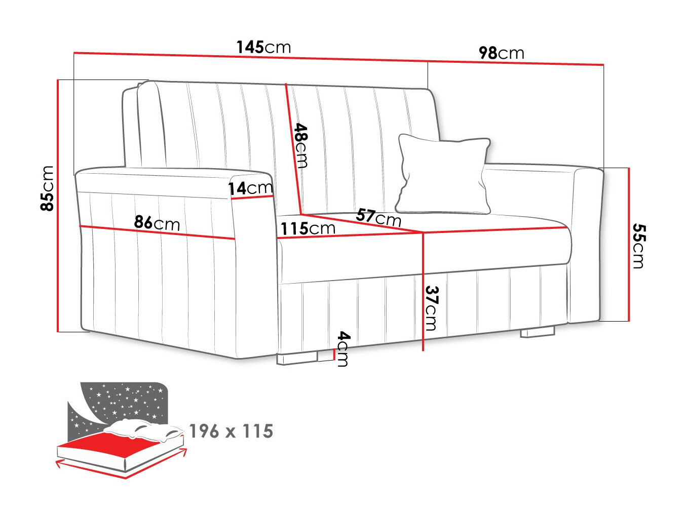 Schlafsofa Orinen II (Paros 05)