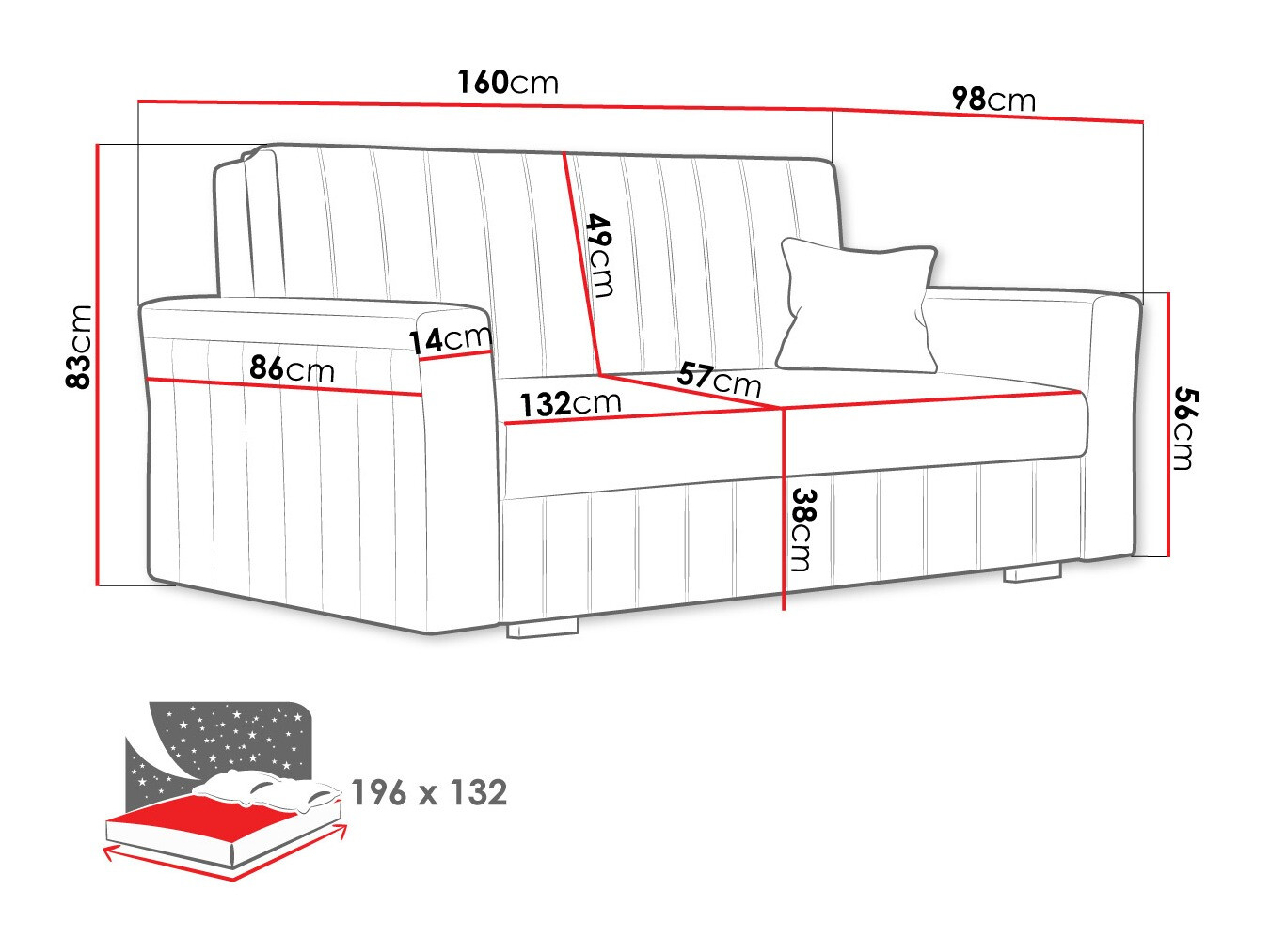 Schlafsofa Orinen III (Paros 02)