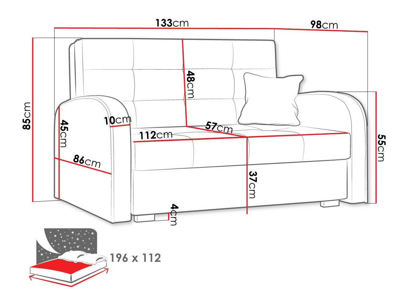 Schlafsofa Silona II (Kronos 01)