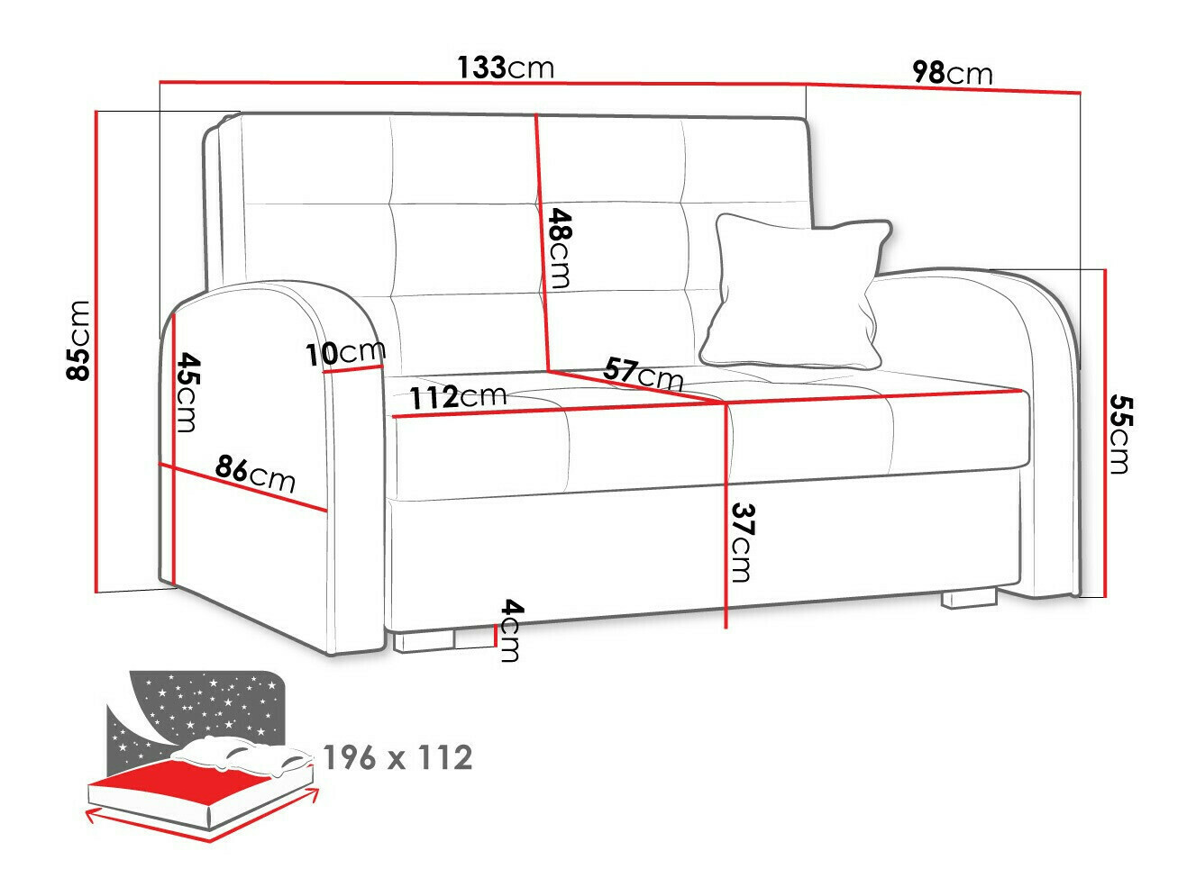 Schlafsofa Silona II (Kronos 09)
