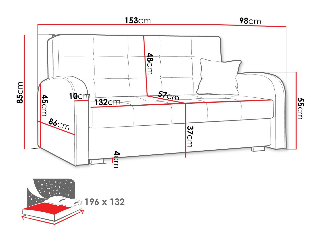 Schlafsofa Silona III (Kronos 02)