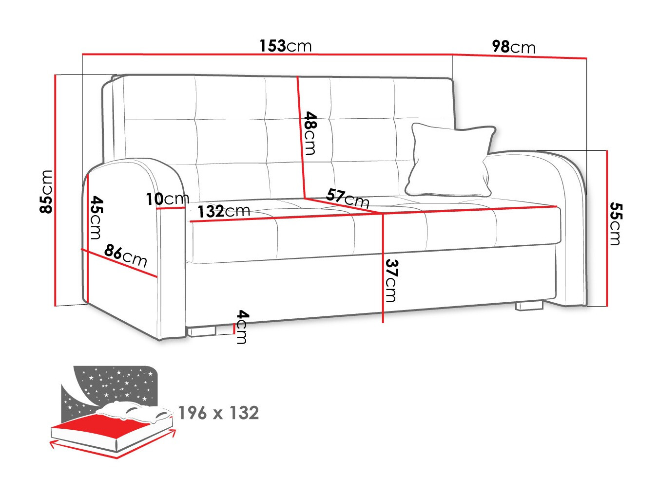 Schlafsofa Silona III (Kronos 07)