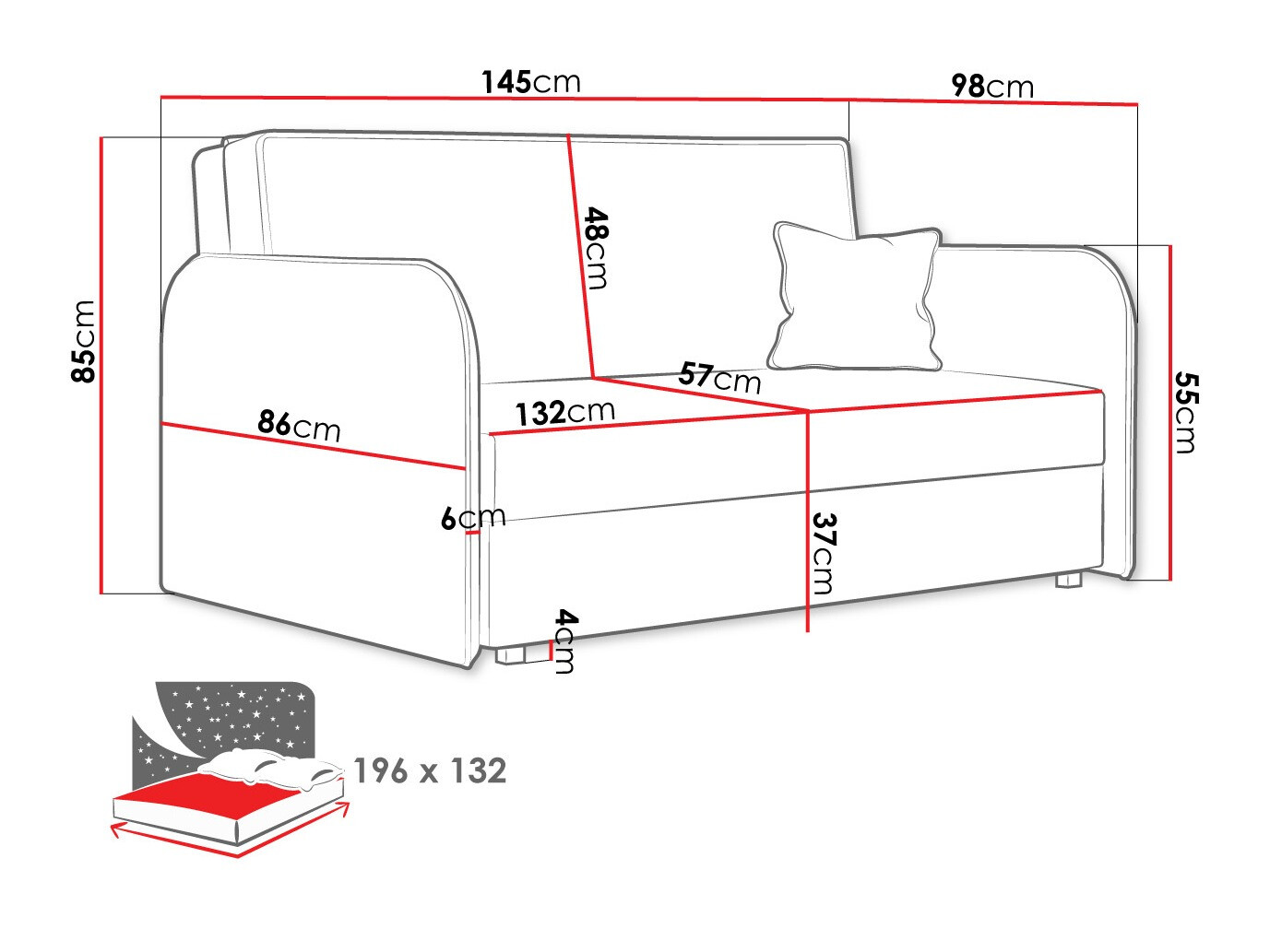 Schlafsofa Lirael III (Mono 244)