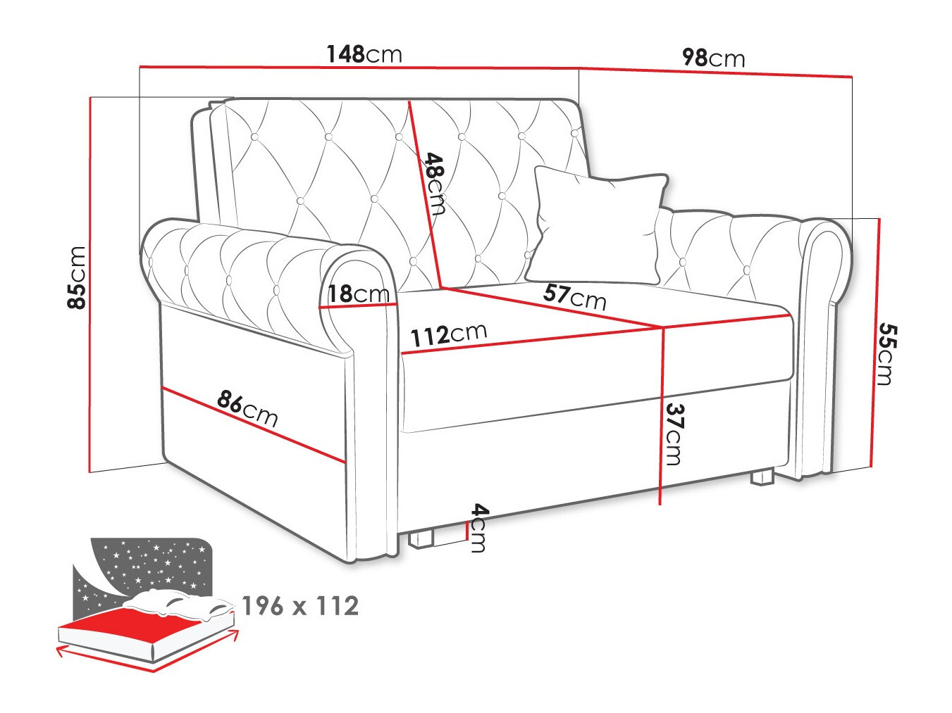 Schlafsofa Aelara II (Kronos 19)