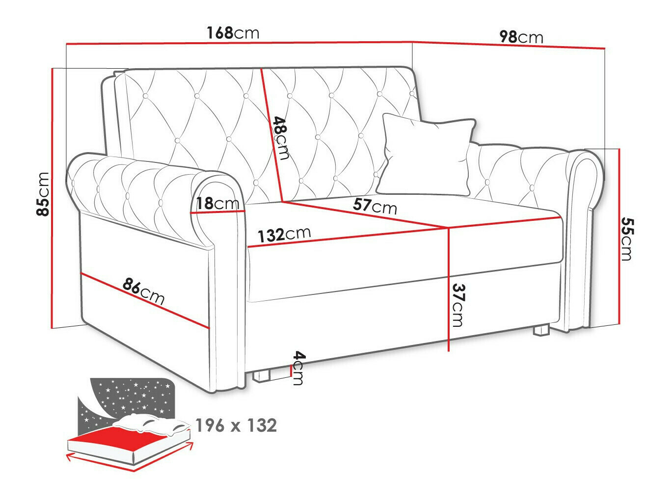 Schlafsofa Aelara III (Kronos 53)
