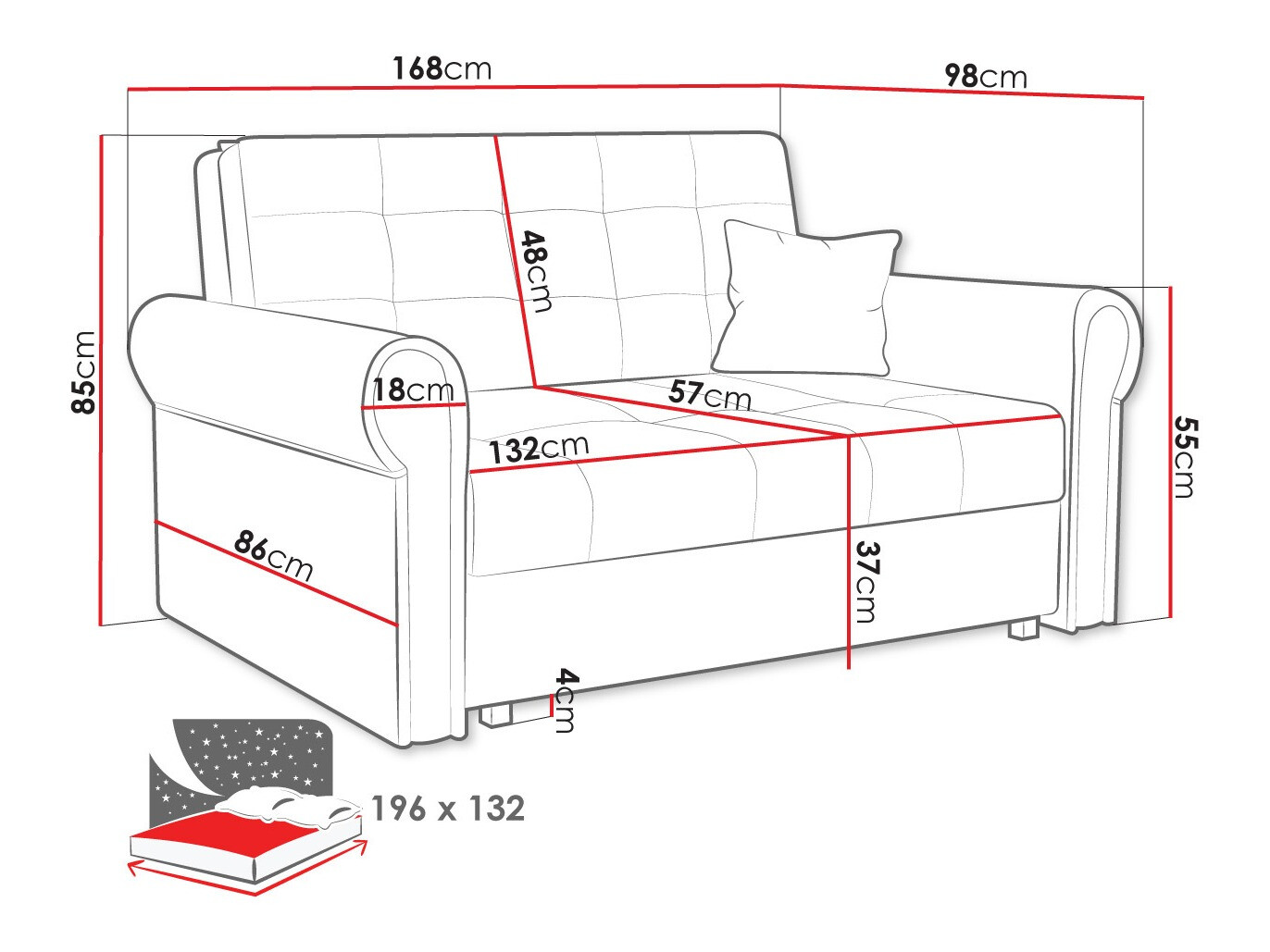 Schlafsofa Aquala III (Kronos 19)