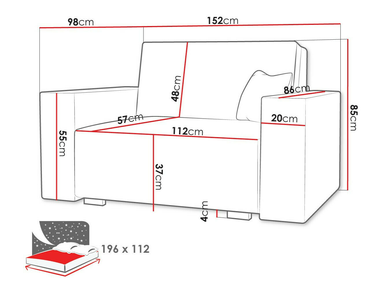 Schlafsofa Serora II (Neve 34)