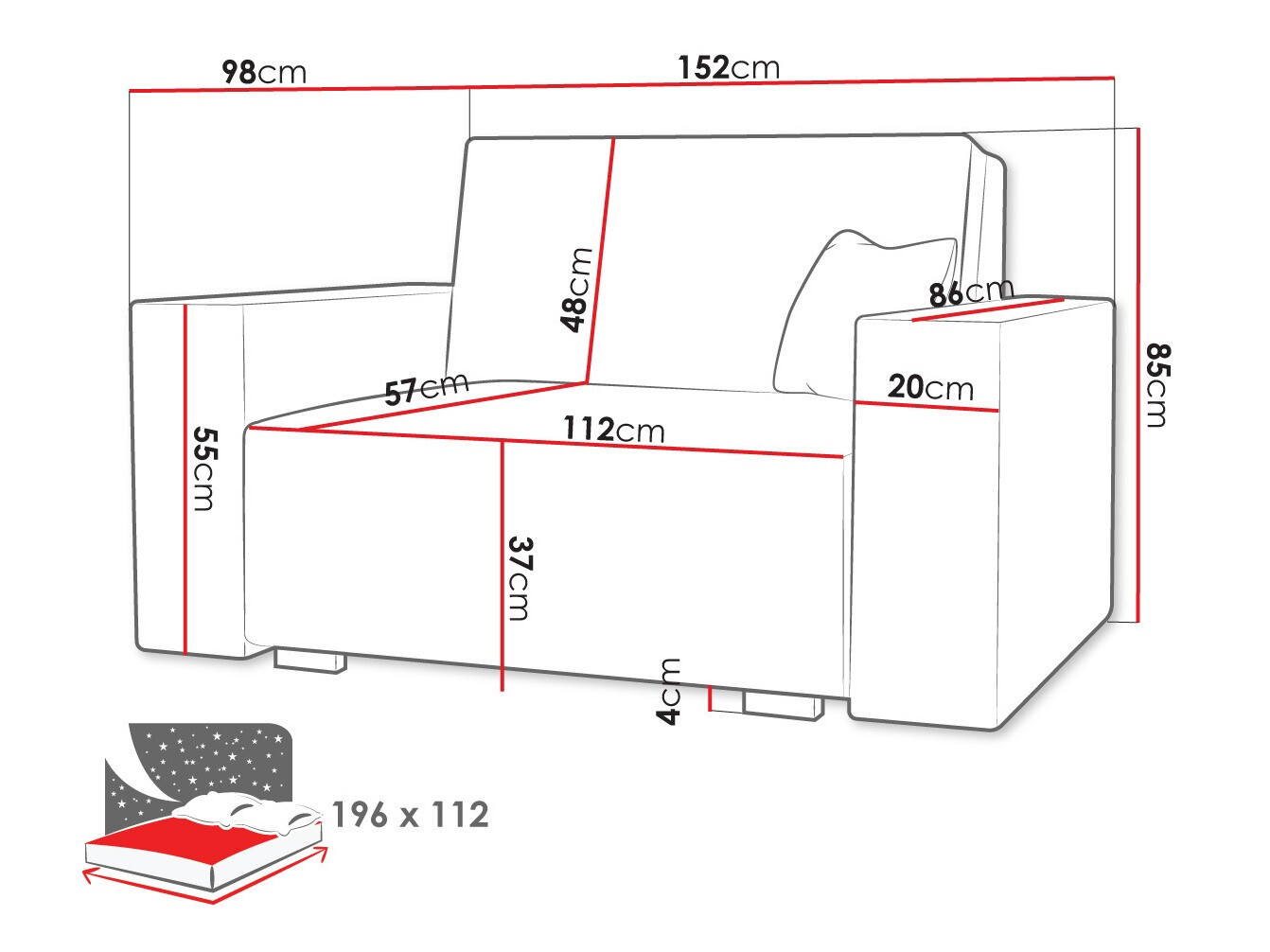 Schlafsofa Serora II (Neve 3)