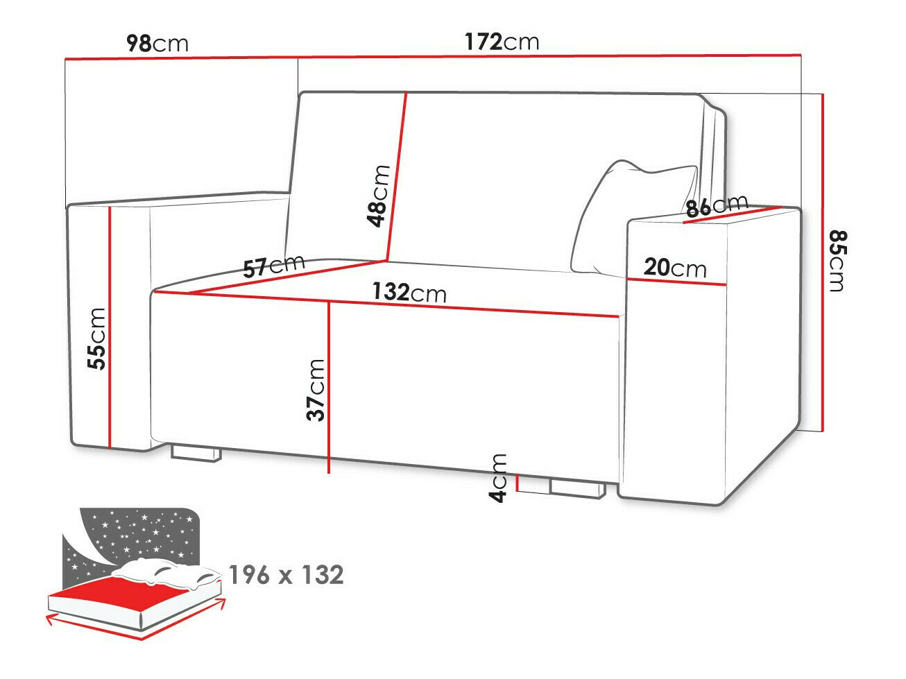 Schlafsofa Serora III (Neve 34)