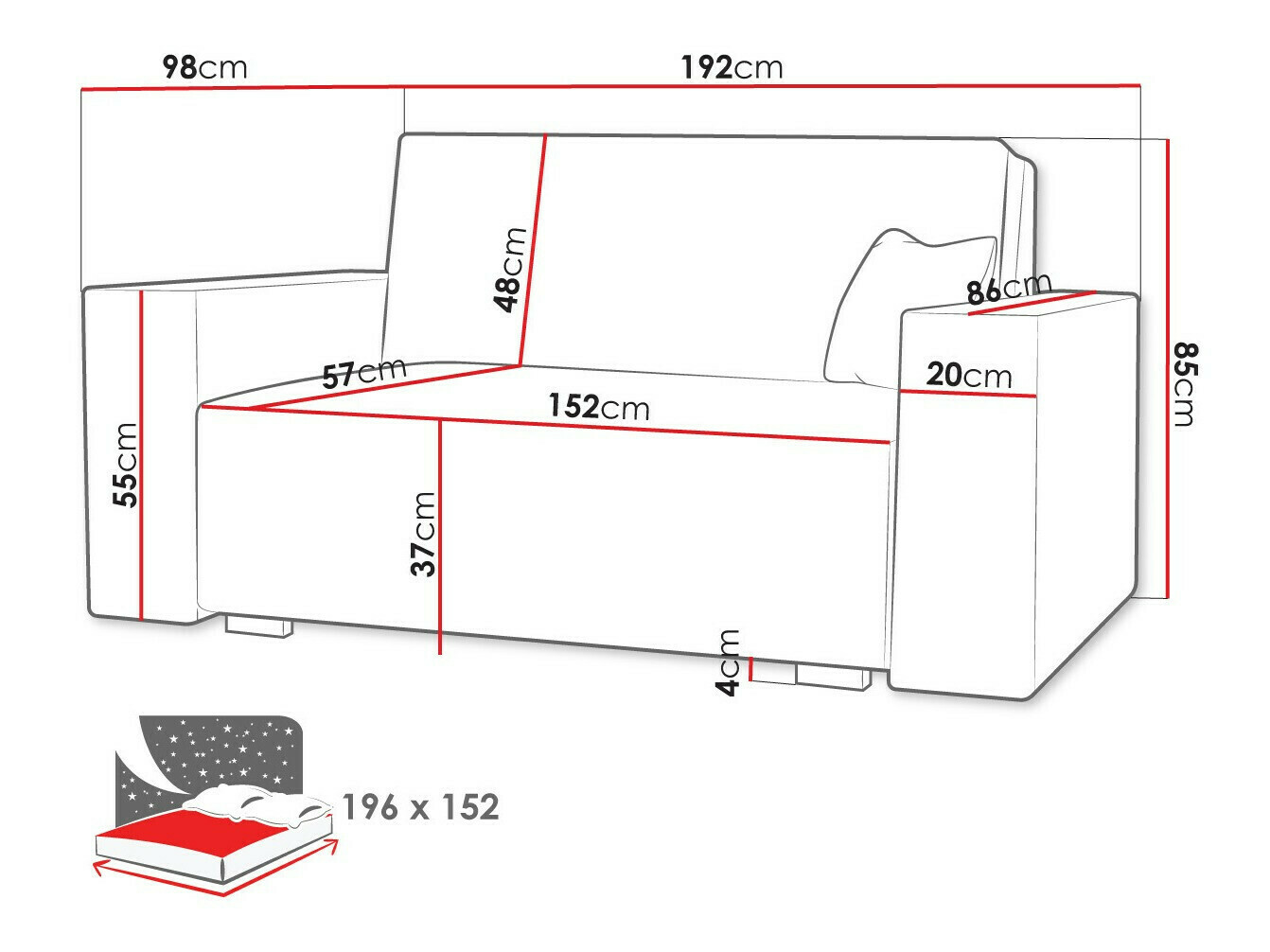 Schlafsofa Serora IV (Neve 77)