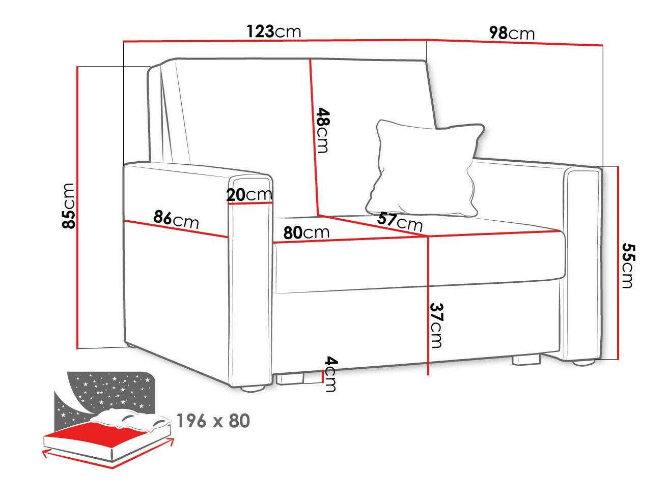 Sessel Columbus 180 (Poso 22)