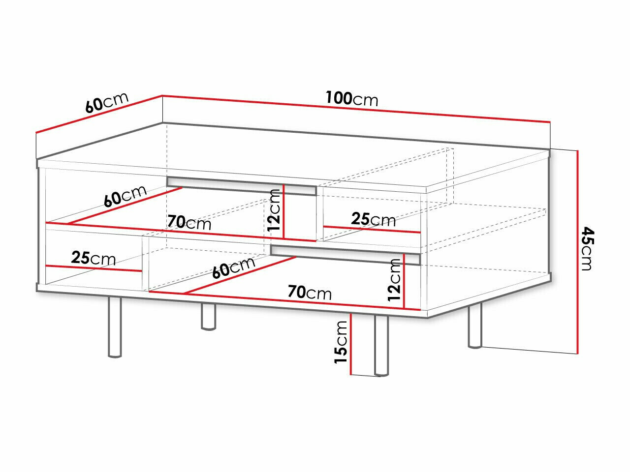 Couchtisch Decus (Kaschmir)