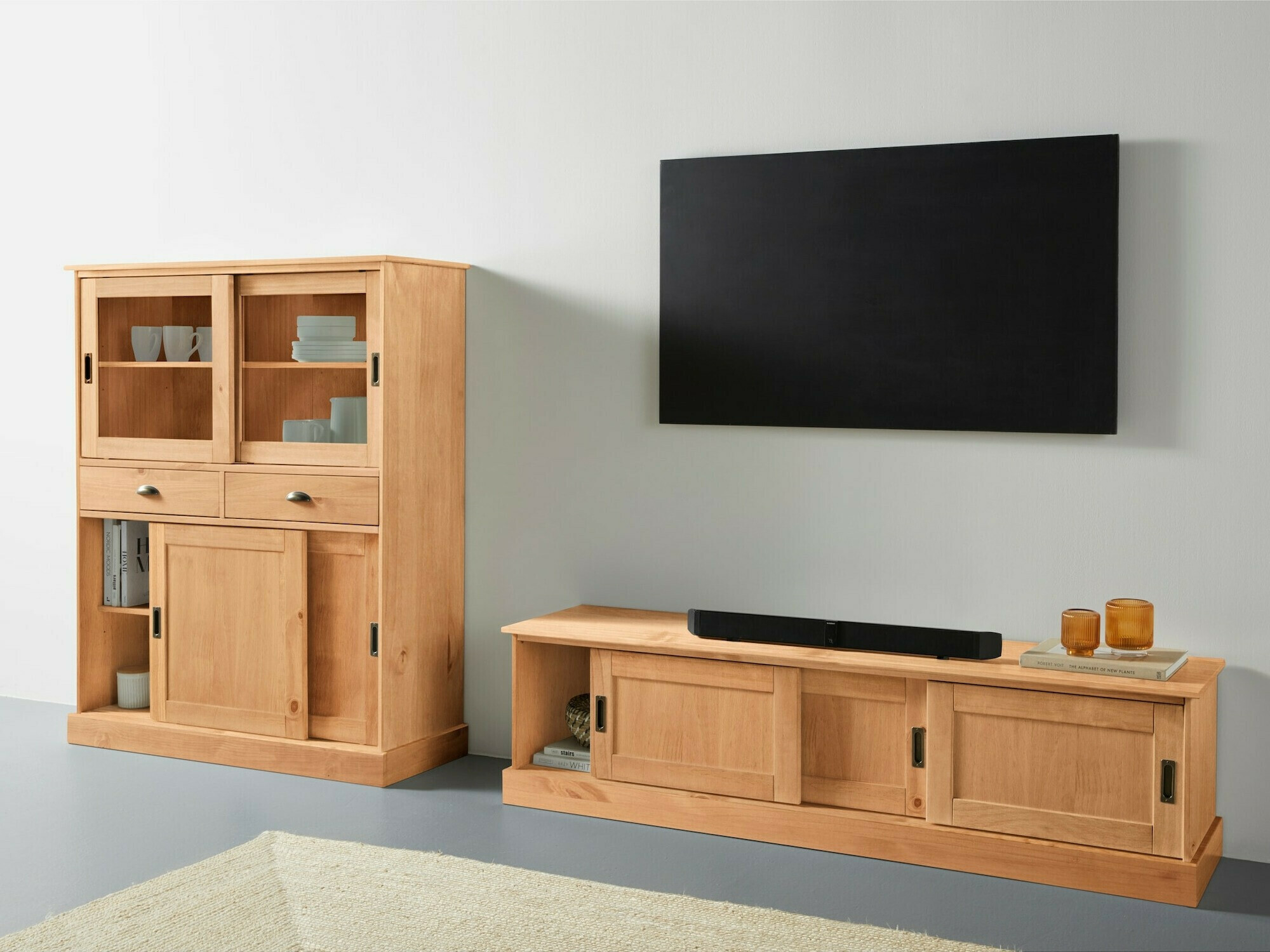 Wohnzimmer-Sets Felelma 105 (Hellbraun)