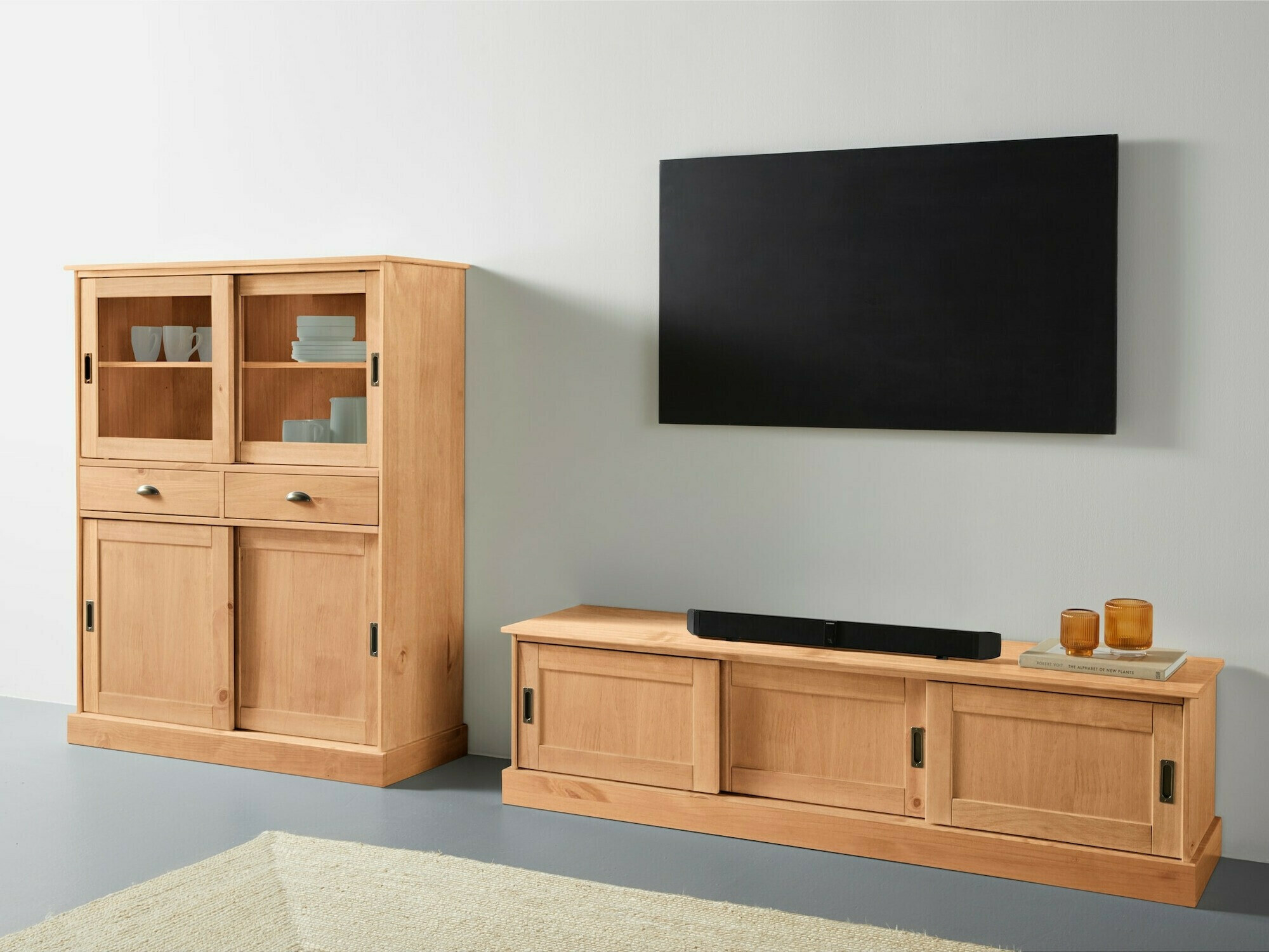 Wohnzimmer-Sets Felelma 105 (Hellbraun)