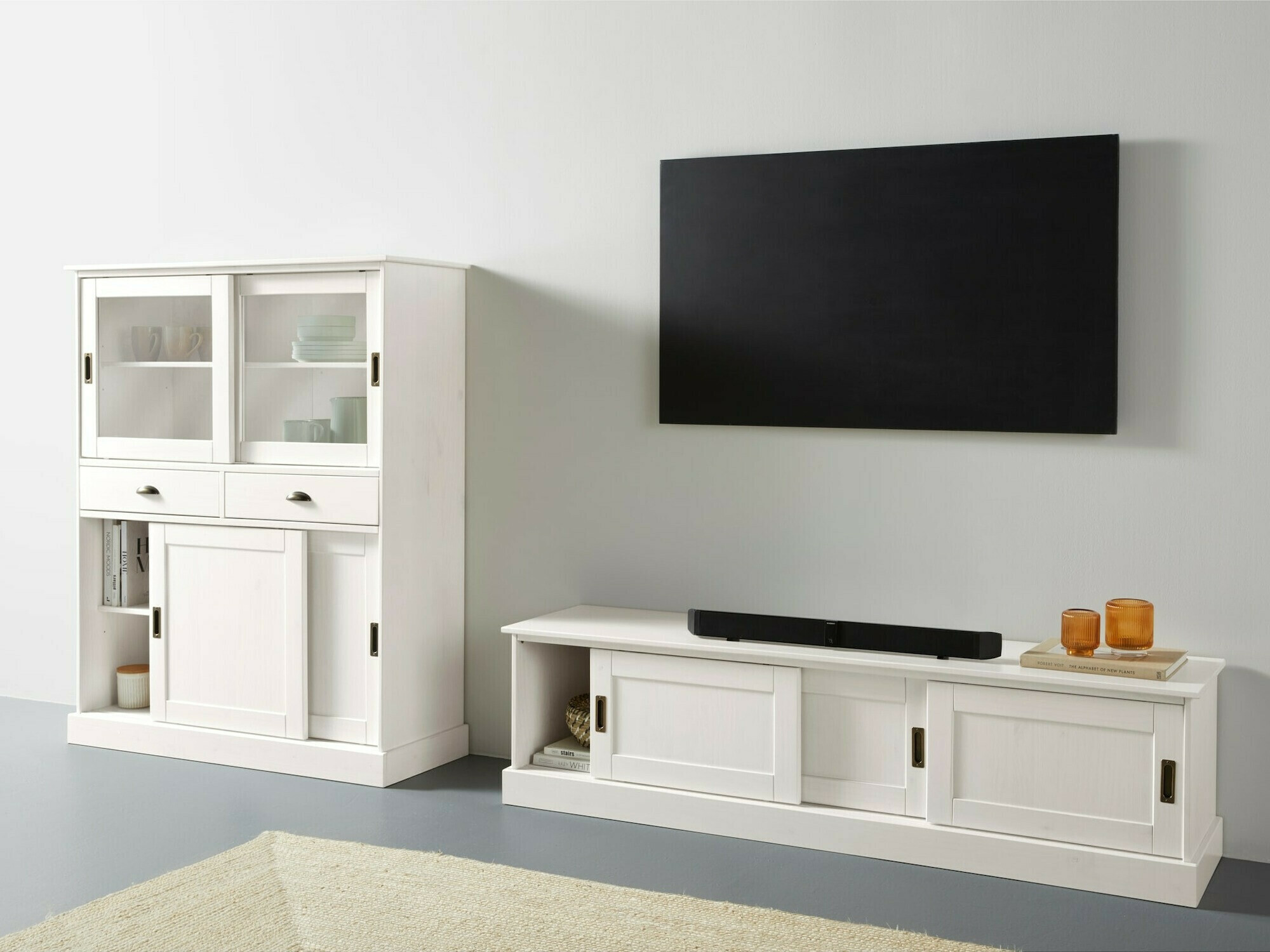 Wohnzimmer-Sets Felelma 105 (Weiss)