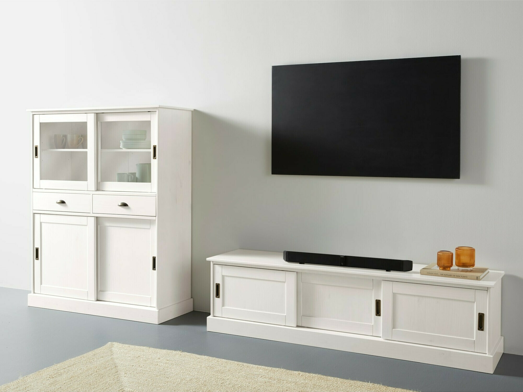 Wohnzimmer-Sets Felelma 105 (Weiss)