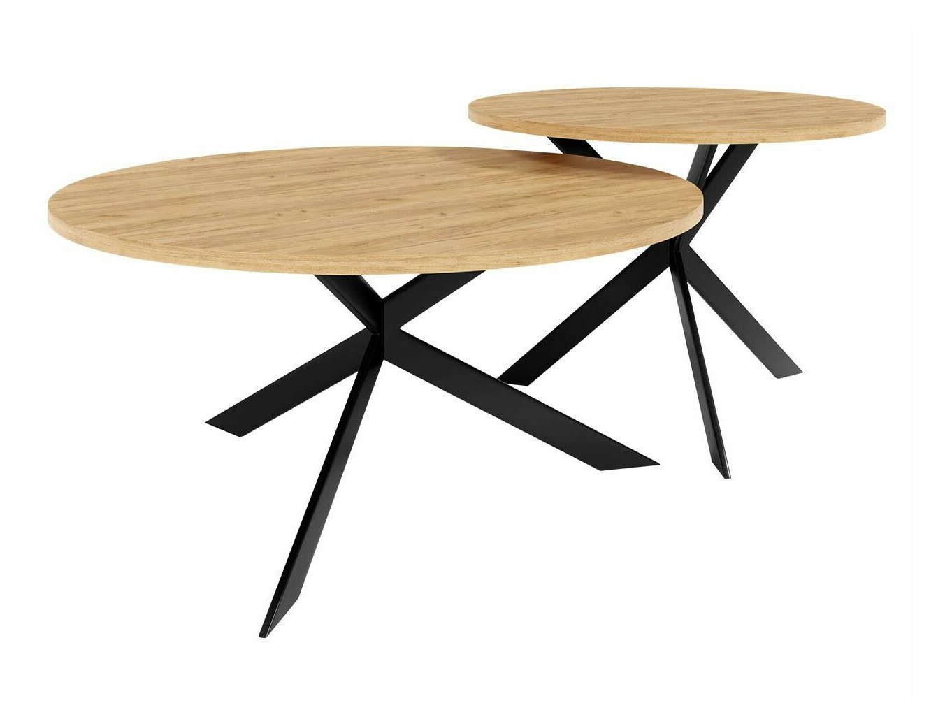 Couchtischset Oswego 108 (Craft-Eiche Gold + Schwarz)
