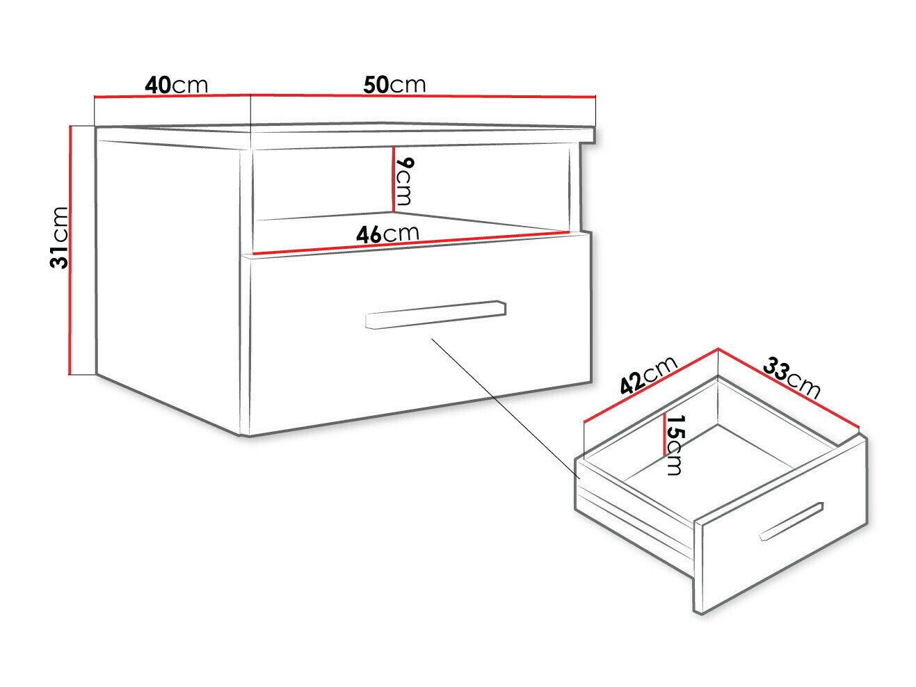 Nachttisch Comfivo Pastor