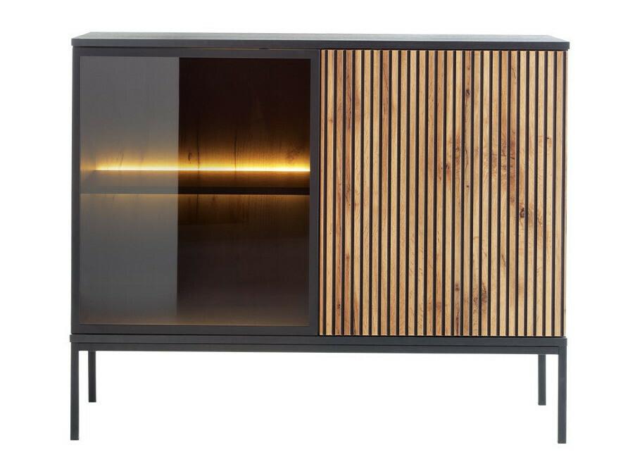 Sideboard Manal (Schwarz + Wotan Eiche)