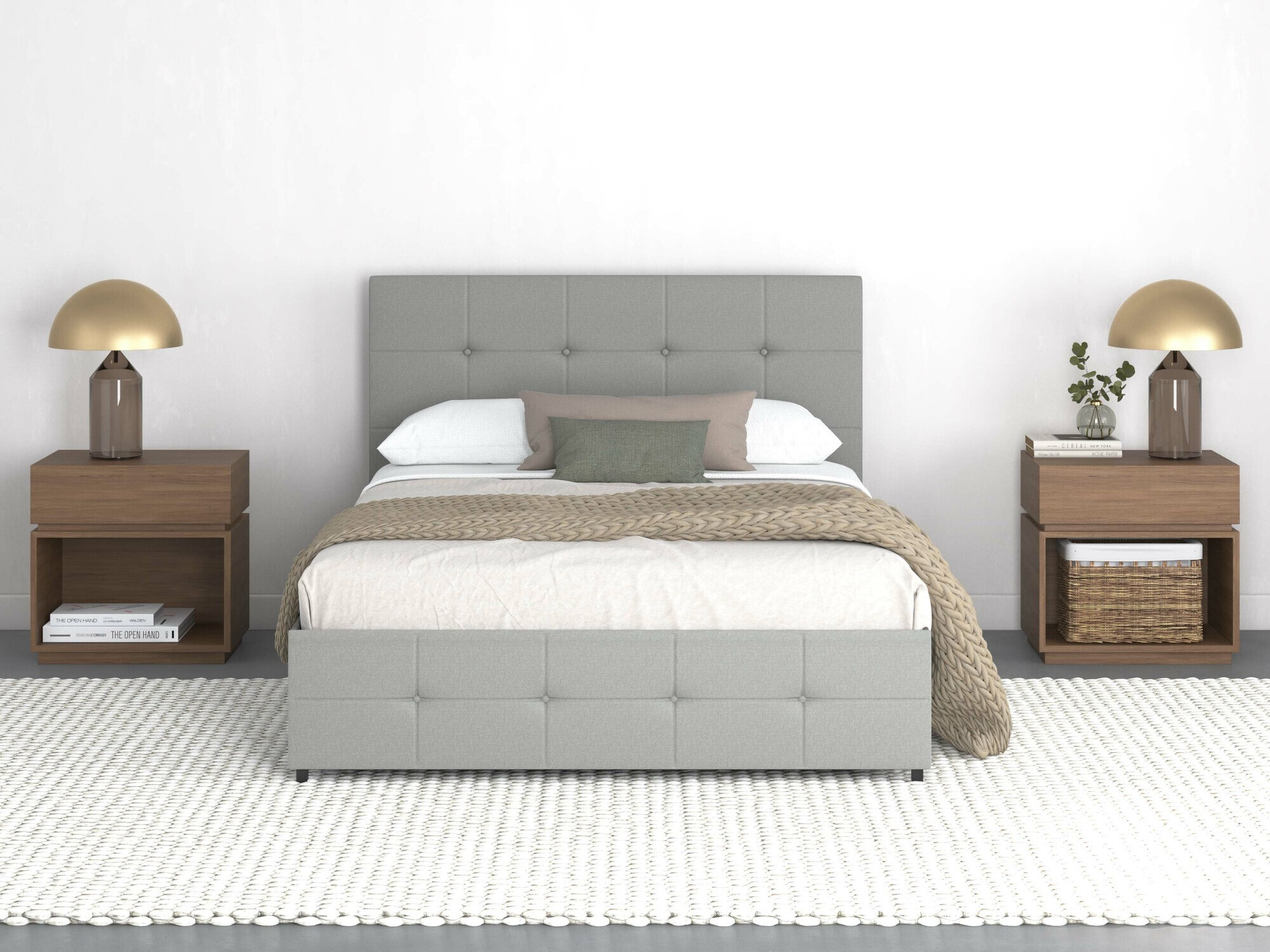 Bett Denton 1269 (Hellgrau)