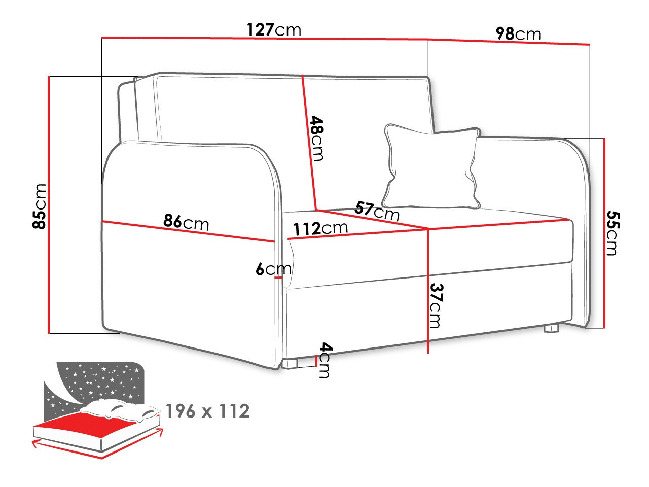 Schlafsofa Lirael II (Mono 244)