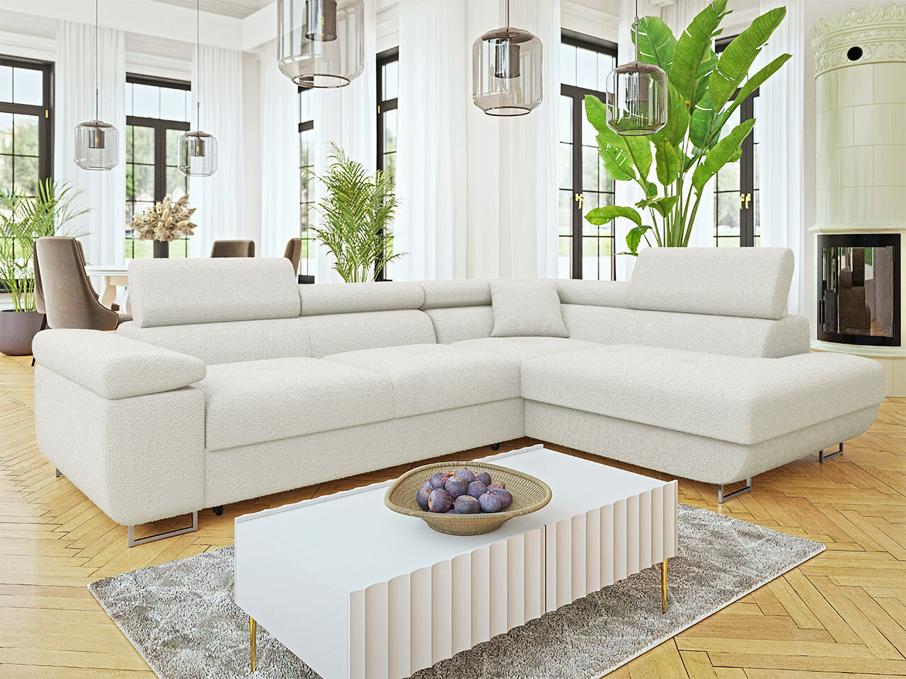 Ecksofa Comfivo Vinetum I (Boucle Baloo 2073)
