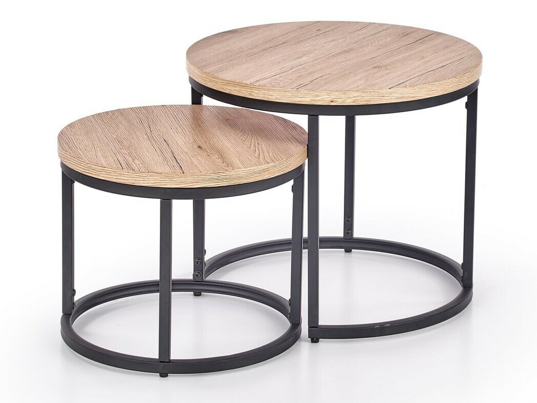 Couchtischset Houston 951 (San-Remo-Eiche + Schwarz)