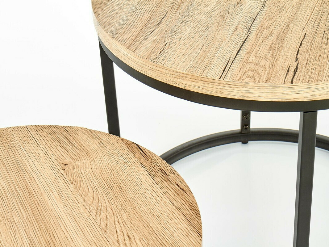 Couchtischset Houston 951 (San-Remo-Eiche + Schwarz)