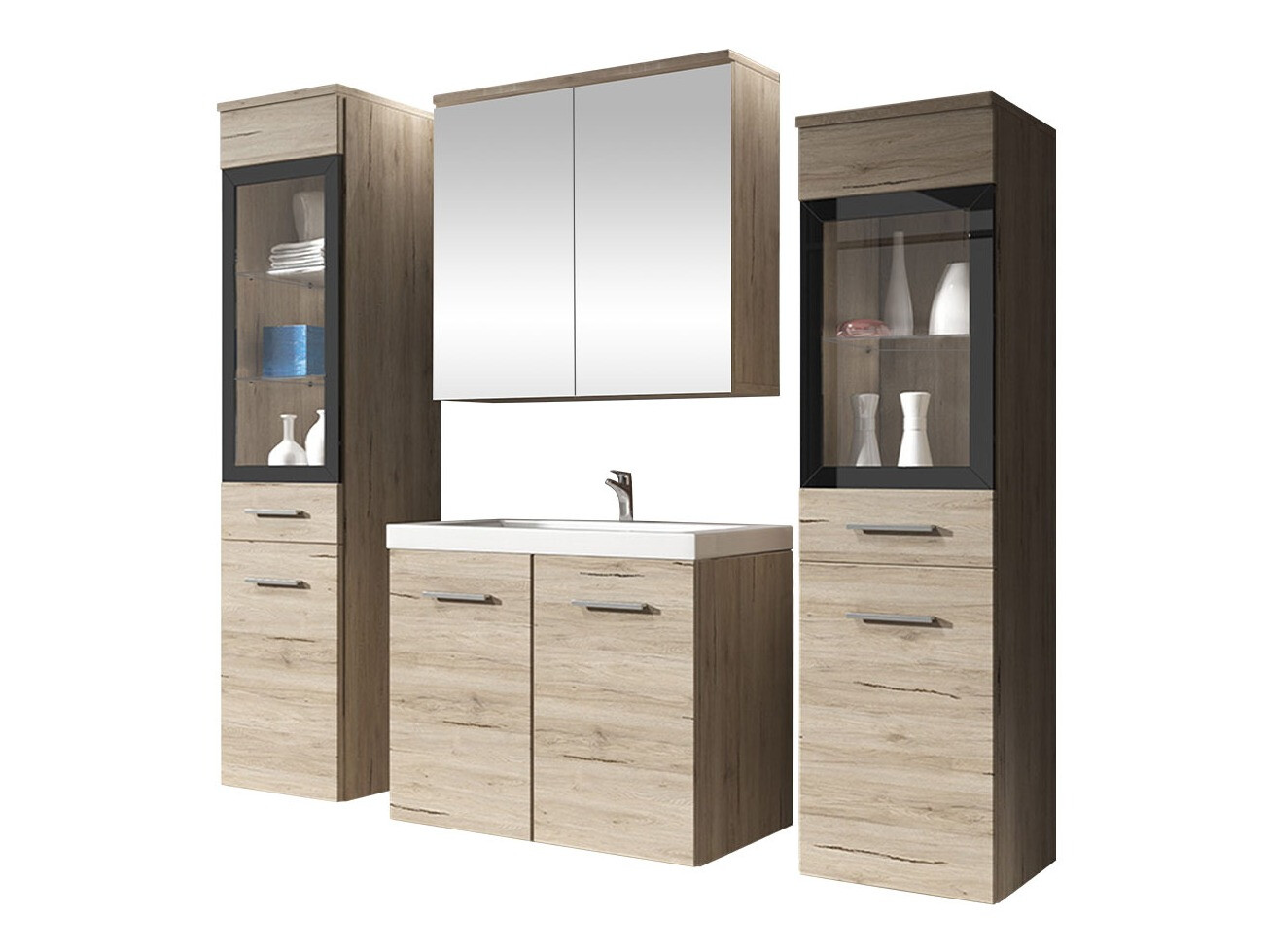 Badezimmer-Set Scientia III (San Remo Eichenholzoptik)