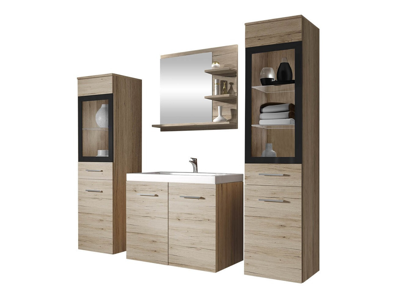 Badezimmer-Set Scientia IV (San-Remo-Eiche)