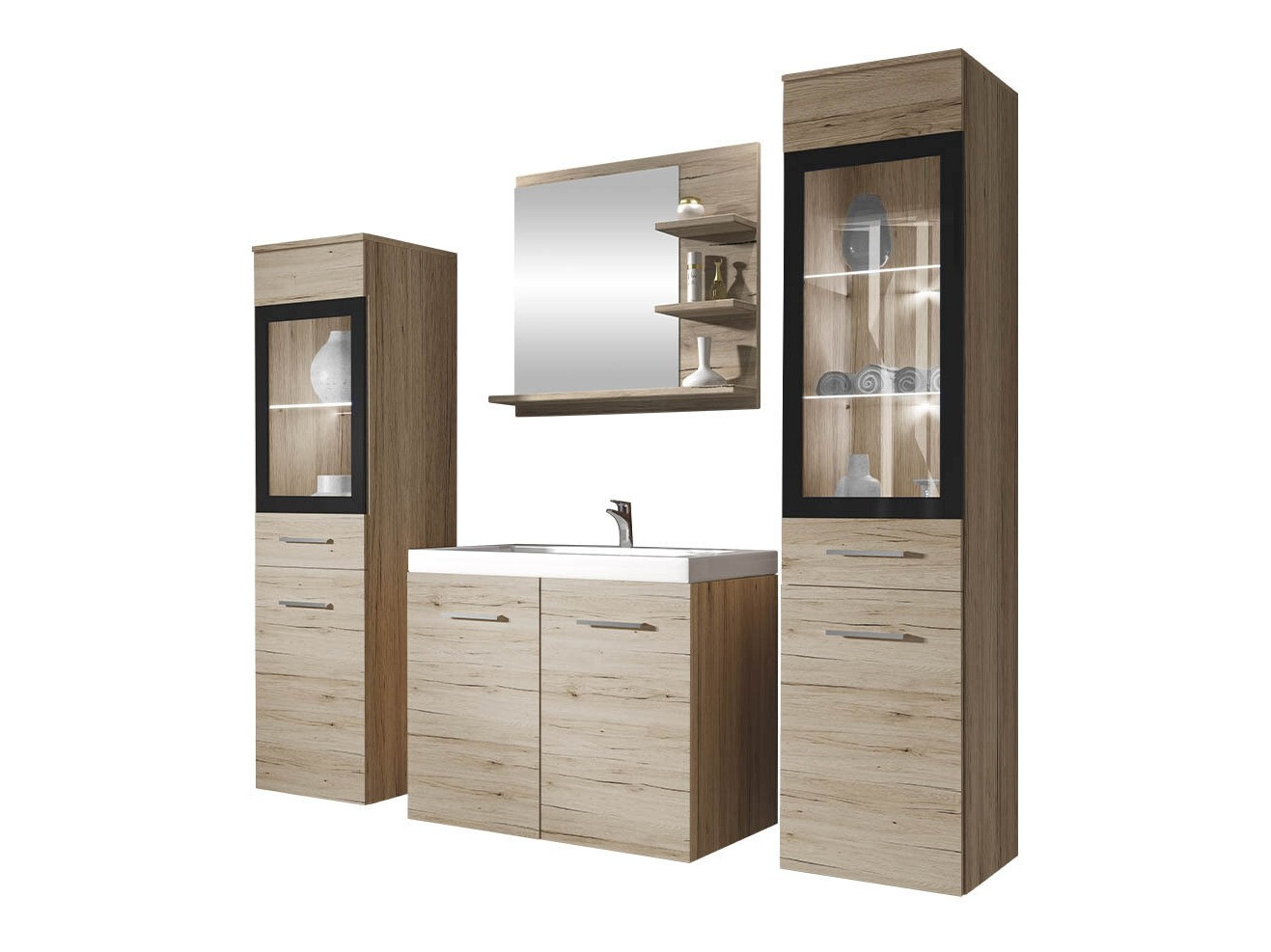 Badezimmer-Set Scientia IV (San-Remo-Eiche)
