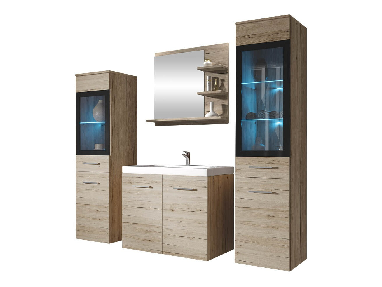 Badezimmer-Set Scientia IV (San-Remo-Eiche)