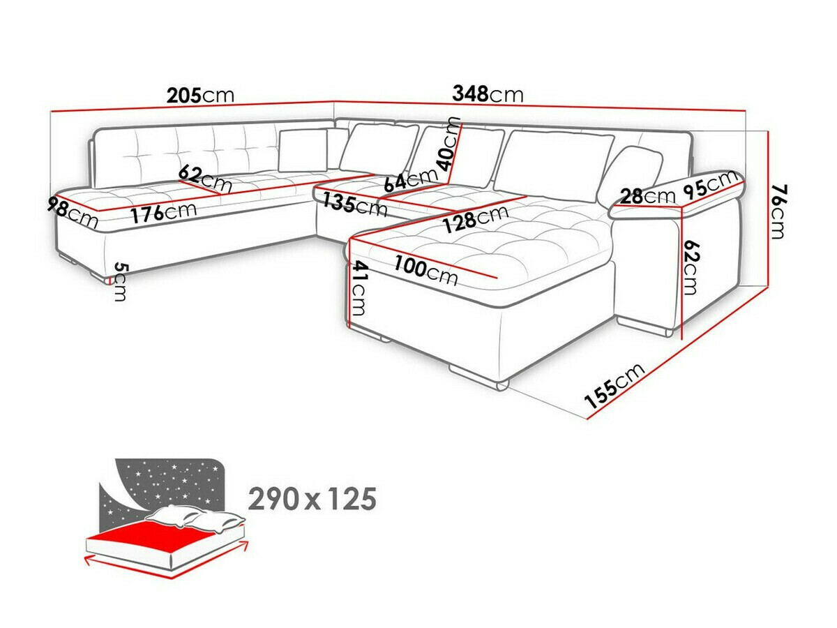 Ecksofa Comfivo Gemma VI (Magic Velvet 2225-151 + Venus Velvet 2941)