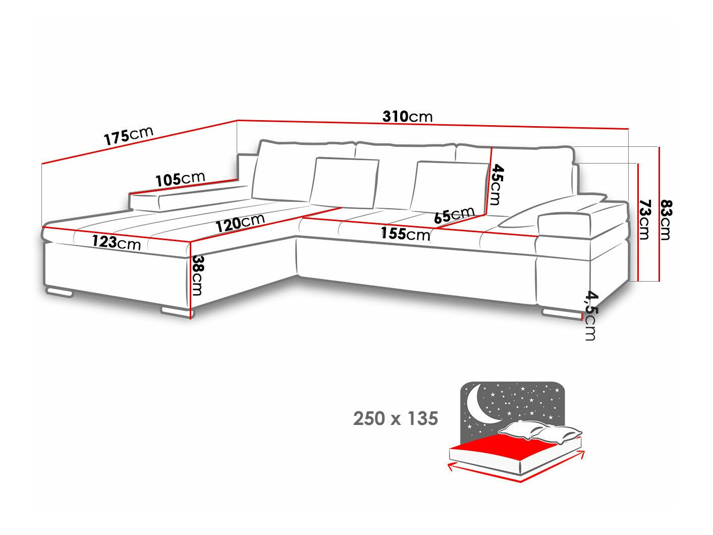 Ecksofa Comfivo Olivetum II (Magni 206.02)