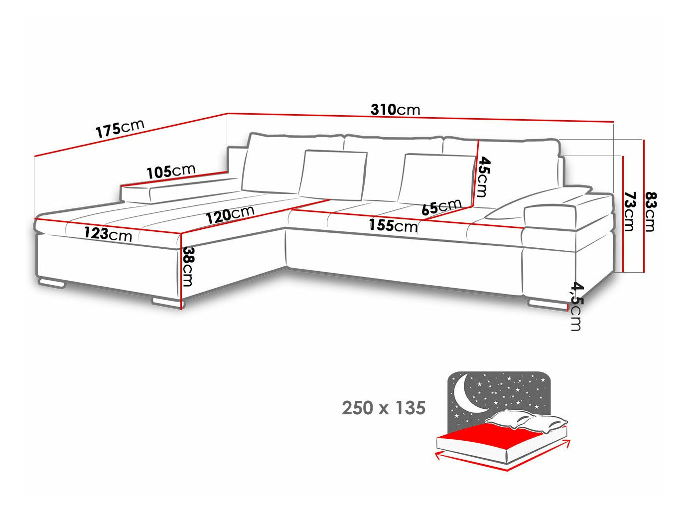 Ecksofa Comfivo Olivetum II (Magni 206.02)