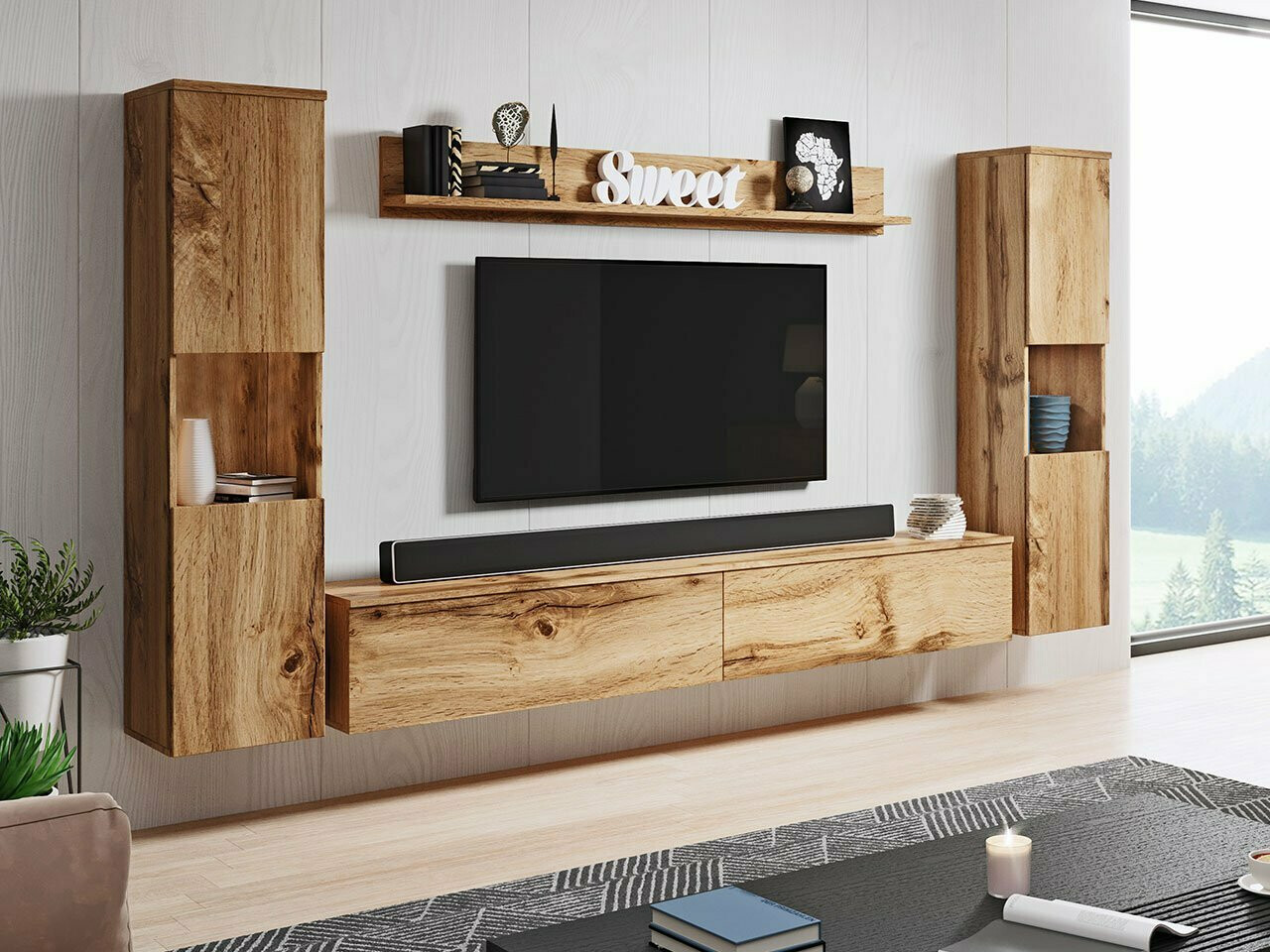 Wohnzimmer-Set Sarasota 131 (Wotan-Eiche)