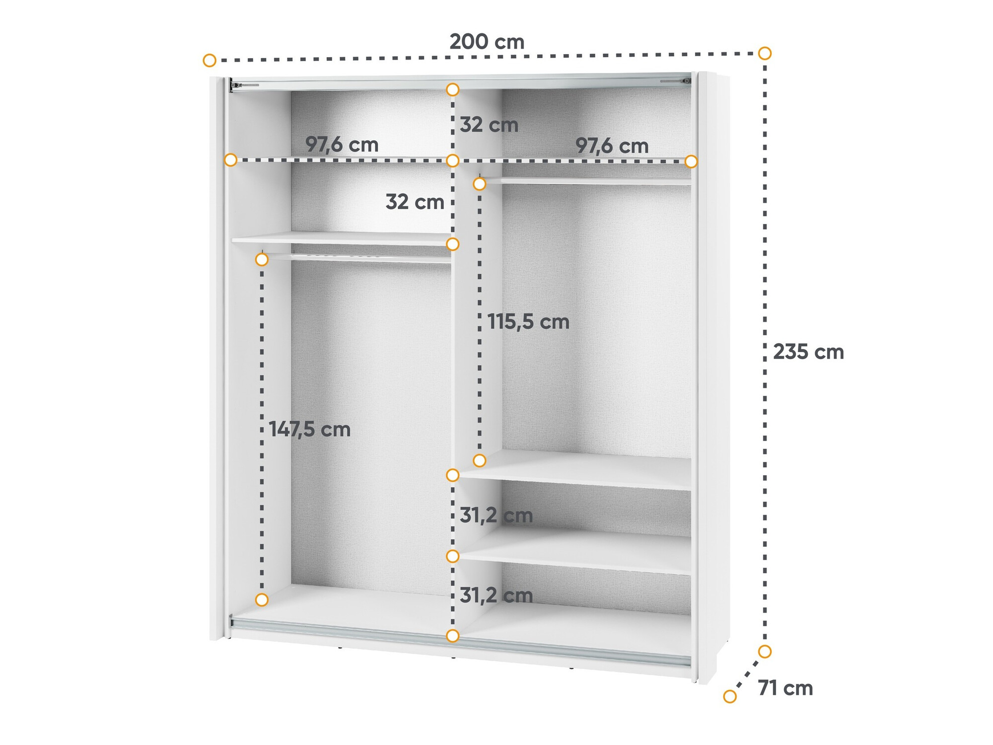 Kleiderschrank Fresno 136