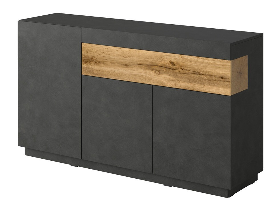Kommode Livlore 105 (Matera grau + Wotan Eiche)