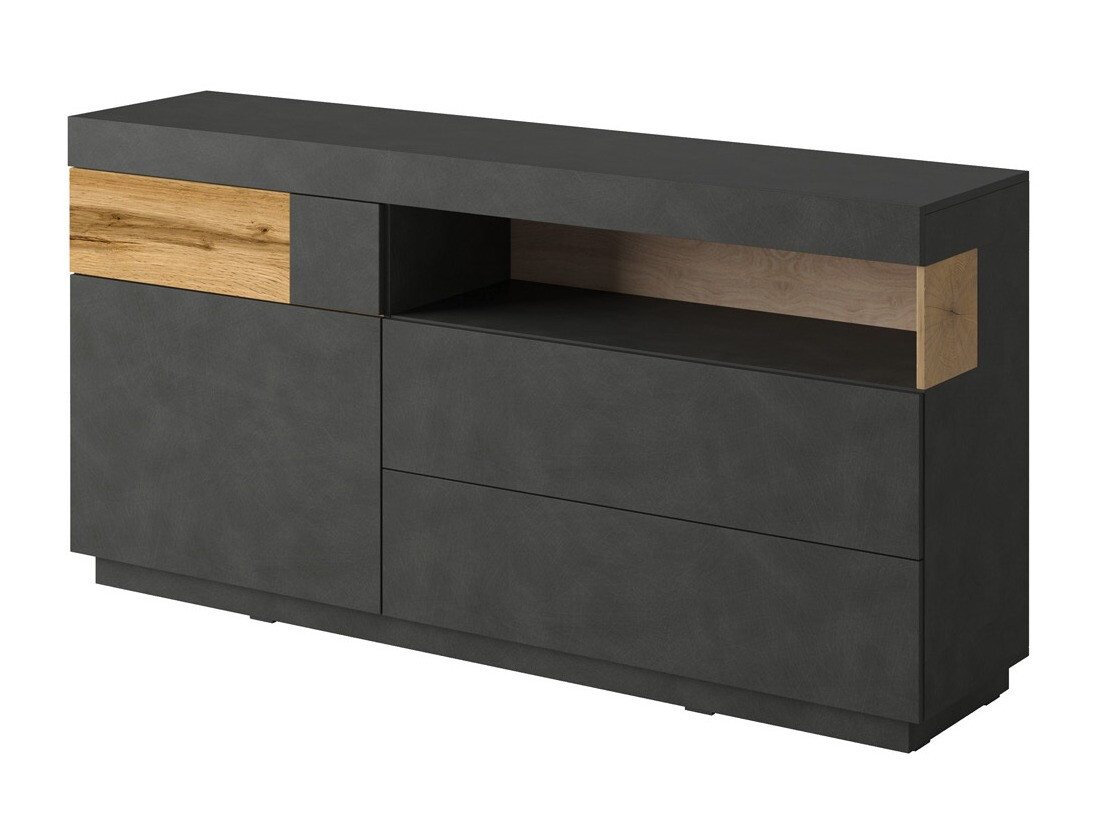 Kommode Livlore 107 (Matera grau + Wotan Eiche)
