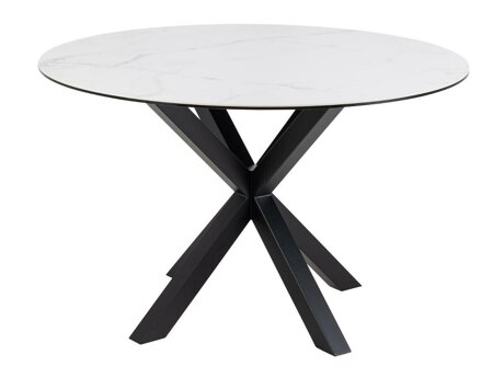 Tisch Norsica 780 (Schwarz + Weisser Marmor)