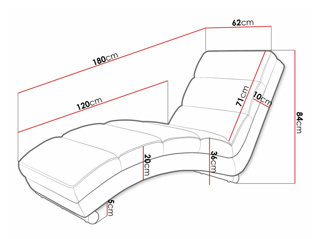 Chaiselongue Comfivo 109 (Wave 05)