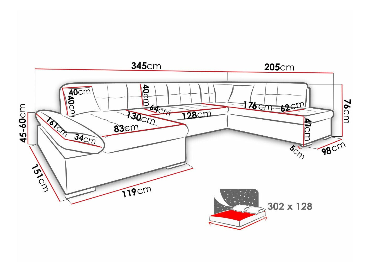 Ecksofa Comfivo 150 (Wave 09 + Wave 02)
