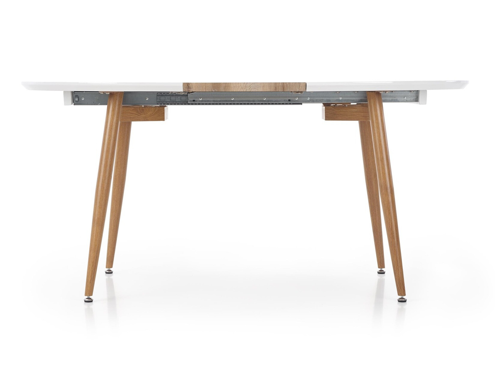 Tisch Houston Humus (Weiss + Eichenholzoptik Honig)