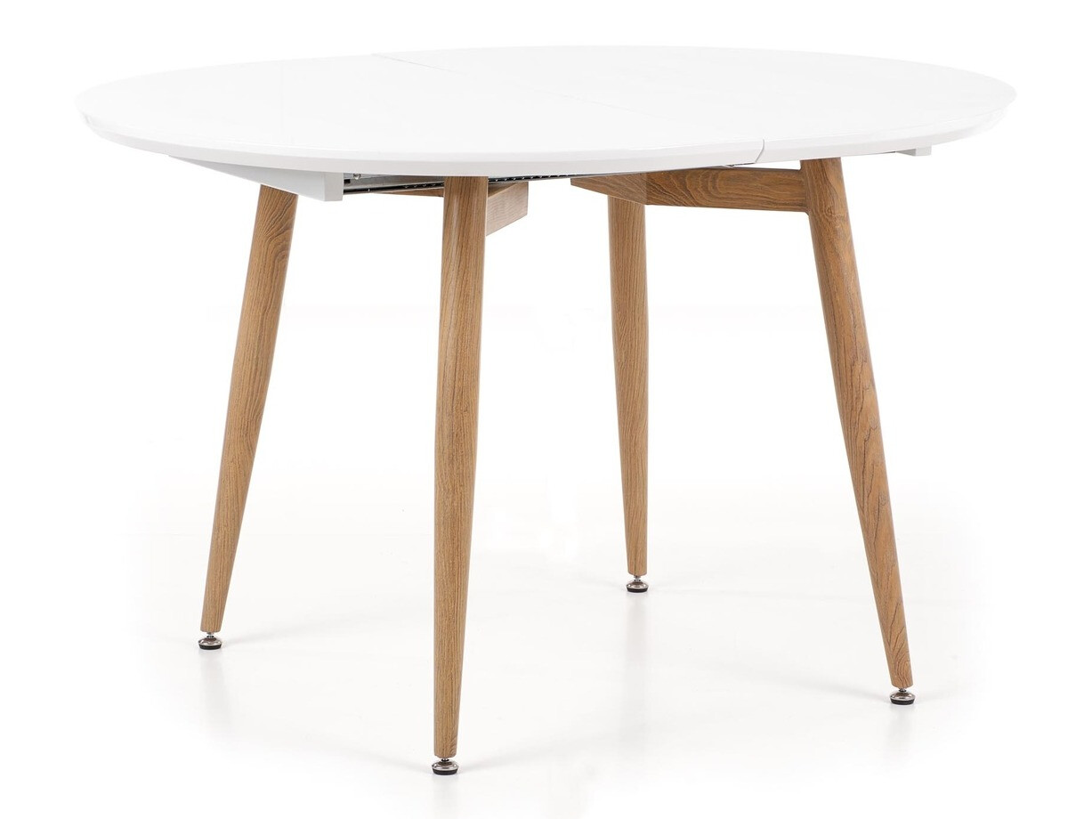 Tisch Houston Humus (Weiss + San Remo Eichenholzoptik)