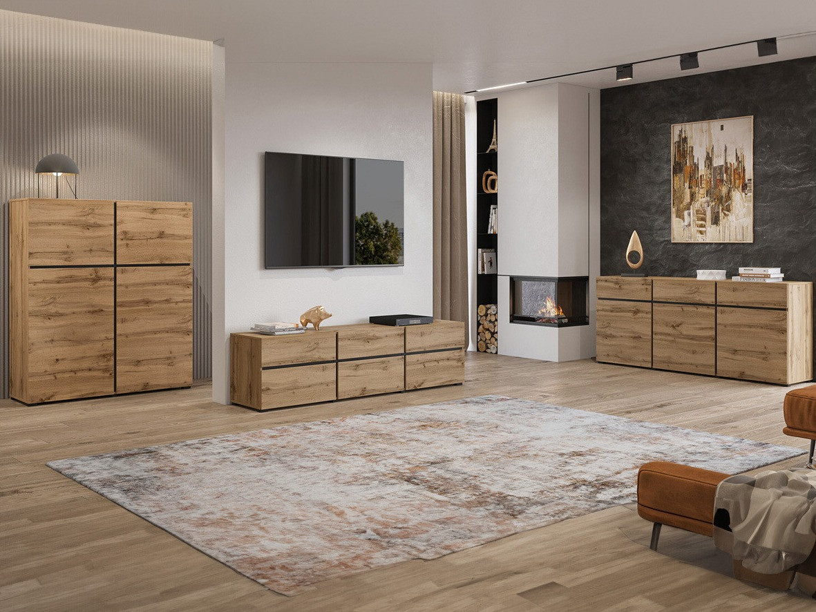 Wohnzimmer-Set Alfere 106 (Wotan Eiche)