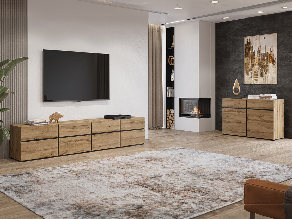 Wohnzimmer-Set Alfere 107 (Wotan-Eiche)